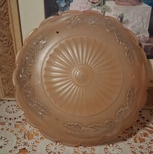 Peach Glass Ceiling Light Fixture